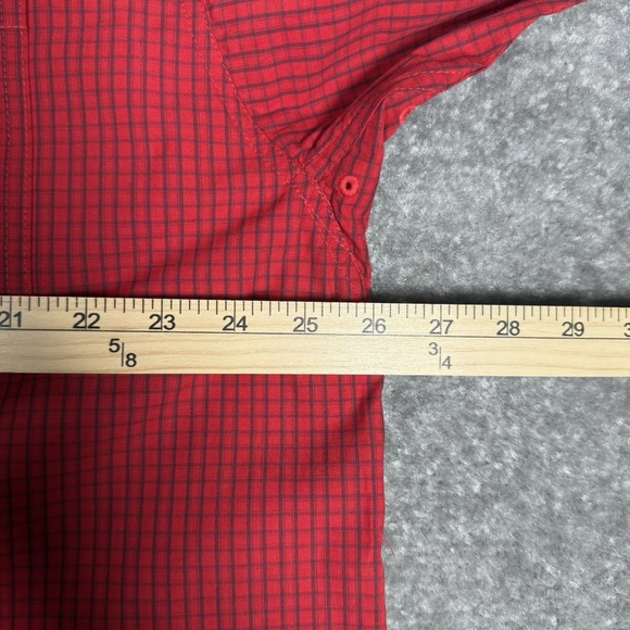 Ariat‎ Pro Series Shirt Men's XL Red Long Sleeve Button Up Rodeo Cowboy Western - Picture 6 of 7